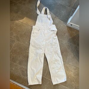 H&M Women's White Denim Overalls XS